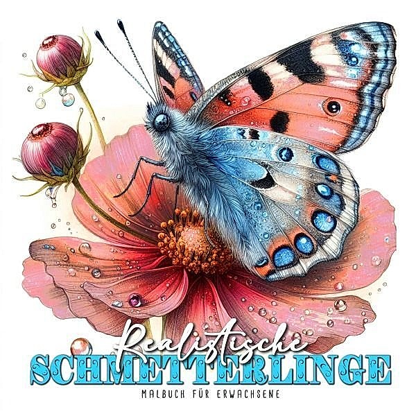 Realistische Schmetterlinge Malbuch für Erwachsene, Monsoon Publishing, Musterstück Grafik