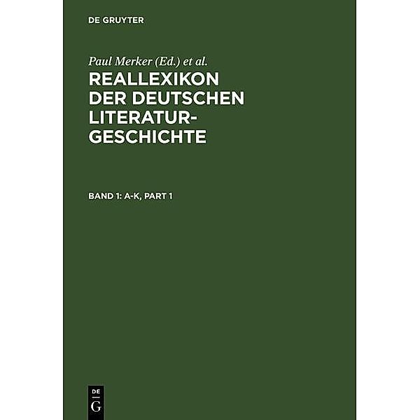 Reallexikon der deutschen Literaturgeschichte