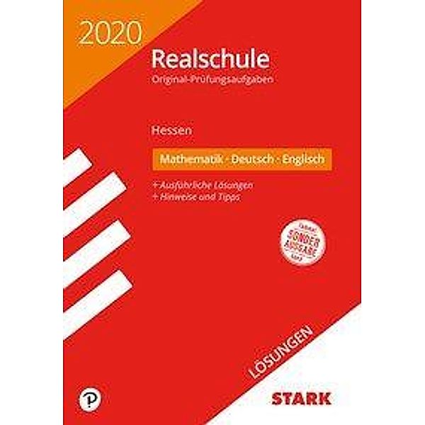 Realschule 2020 - Mathematik, Deutsch, Englisch Lösungen - Hessen