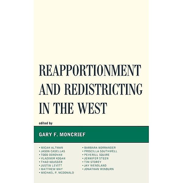 Reapportionment and Redistricting in the West, Gary F. Moncrief
