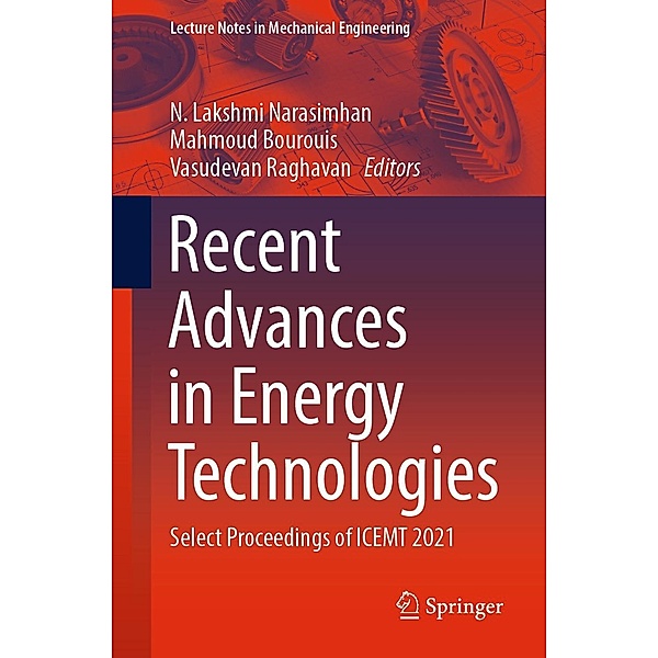 Recent Advances in Energy Technologies / Lecture Notes in Mechanical Engineering
