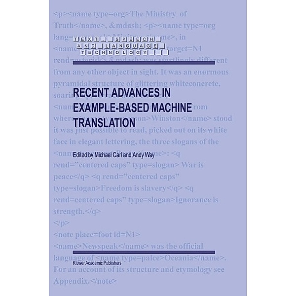 Recent Advances in Example-Based Machine Translation / Text, Speech and Language Technology Bd.21