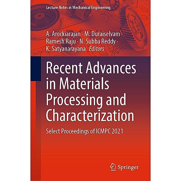 Recent Advances in Materials Processing and Characterization / Lecture Notes in Mechanical Engineering