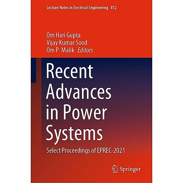 Recent Advances in Power Systems / Lecture Notes in Electrical Engineering Bd.812