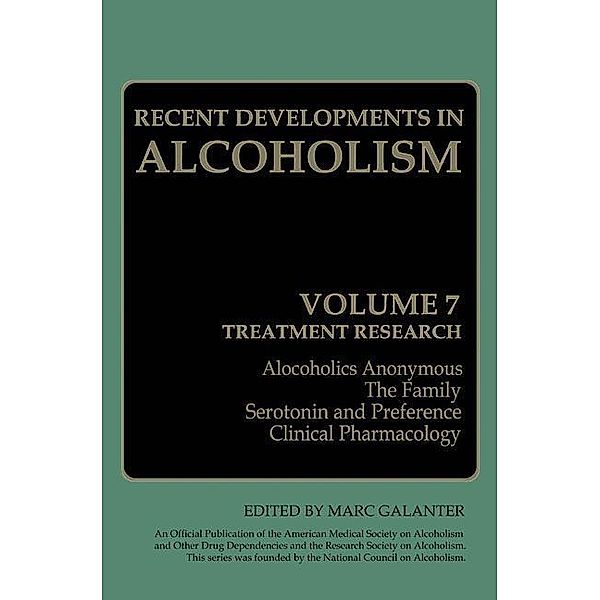 Recent Developments in Alcoholism / Recent Developments in Alcoholism Bd.7