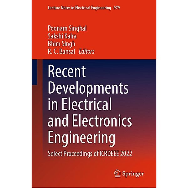 Recent Developments in Electrical and Electronics Engineering / Lecture Notes in Electrical Engineering Bd.979