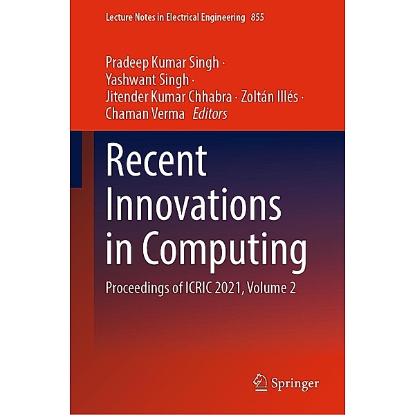 Recent Innovations in Computing / Lecture Notes in Electrical Engineering Bd.855