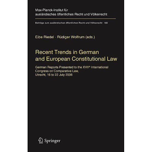 Recent Trends in German and European Constitutional Law