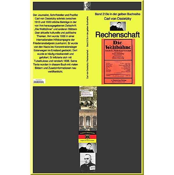 Rechenschaft  -  Band 213e in der gelben Buchreihe - bei Jürgen Ruszkowski, Carl von Ossietzky