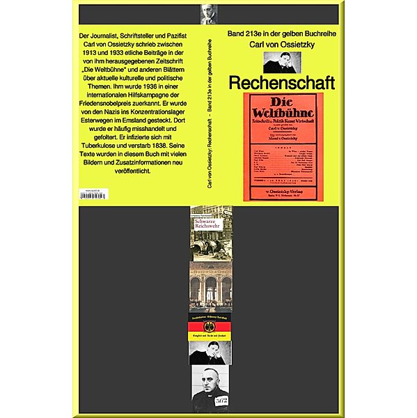 Rechenschaft  - Teil 2 -  Band 213e in der gelben Buchreihe - bei Jürgen Ruszkowski, Carl von Ossietzky