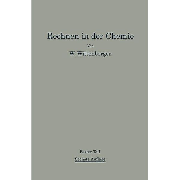 Rechnen in der Chemie, Walter Wittenberger