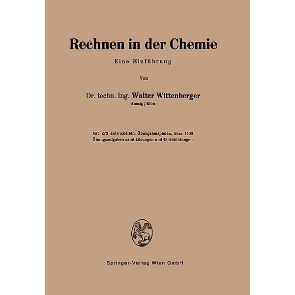 Rechnen in der Chemie, Walter Wittenberger