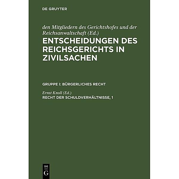 Recht der Schuldverhältnisse, 1