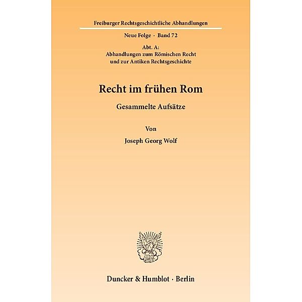 Recht im frühen Rom, Joseph G. Wolf