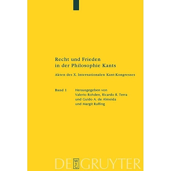 Recht und Frieden in der Philosophie Kants, 5 Bde.