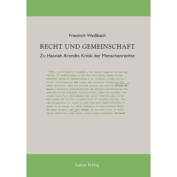 Recht und Gemeinschaft, Friedrich Weissbach