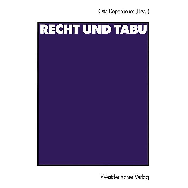 Recht und Tabu