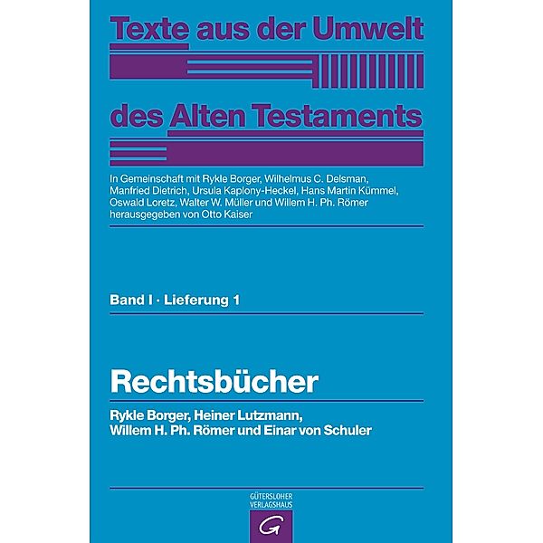 Rechtsbücher, Rykle Borger, Heiner Lutzmann, Willem H. Ph. Römer, Einar von Schuler