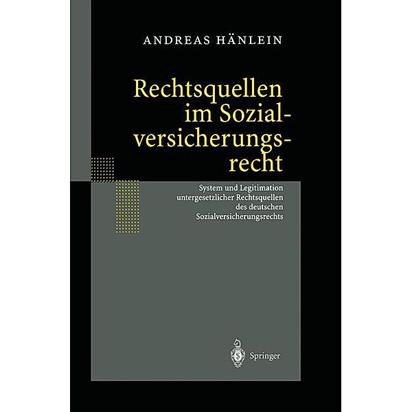 Rechtsquellen im Sozialversicherungsrecht, Andreas Hänlein