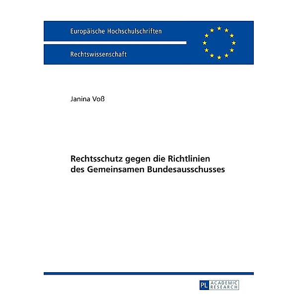 Rechtsschutz gegen die Richtlinien des Gemeinsamen Bundesausschusses, Janina Vo