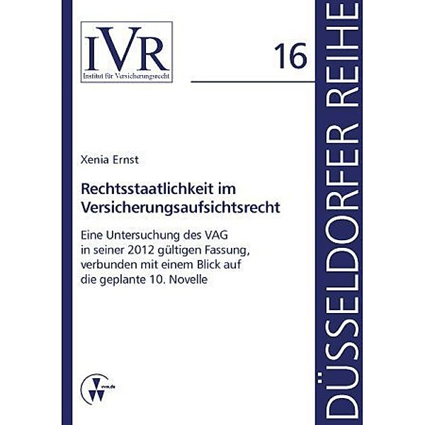 Rechtsstaatlichkeit im Versicherungsaufsichtsrecht, Xenia Ernst