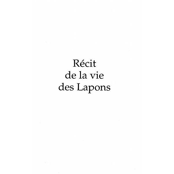 Recit de la vie des Lapons / Hors-collection, TURI JOHAN