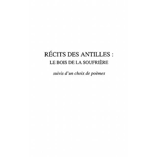 Recits des Antilles / Hors-collection, Segalas Anais