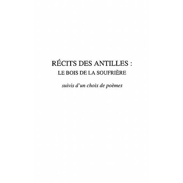 Recits des Antilles / Hors-collection, Segalas Anais