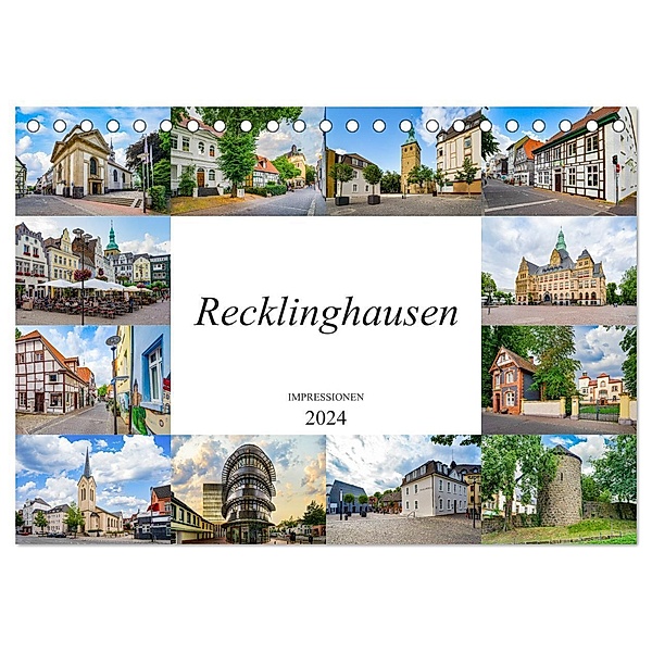 Recklinghausen Impressionen (Tischkalender 2024 DIN A5 quer), CALVENDO Monatskalender, Dirk Meutzner