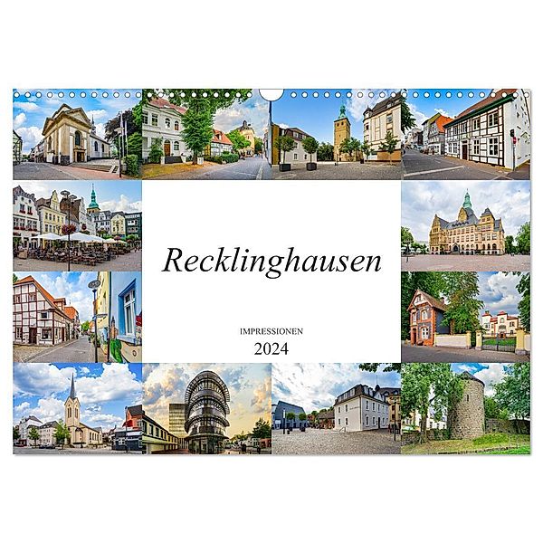 Recklinghausen Impressionen (Wandkalender 2024 DIN A3 quer), CALVENDO Monatskalender, Dirk Meutzner