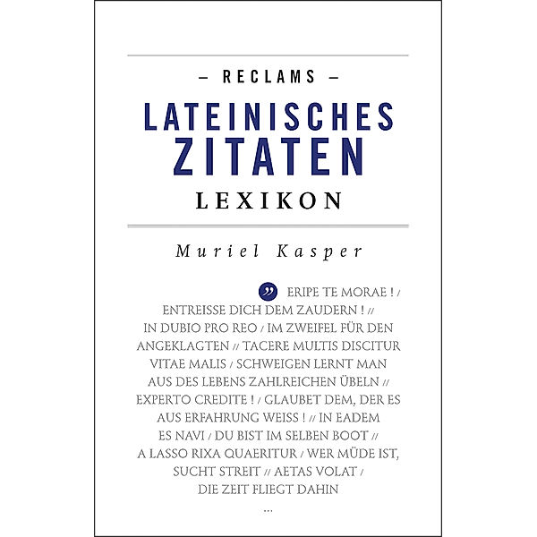 Reclams Lateinisches Zitaten-Lexikon, Muriel Kasper