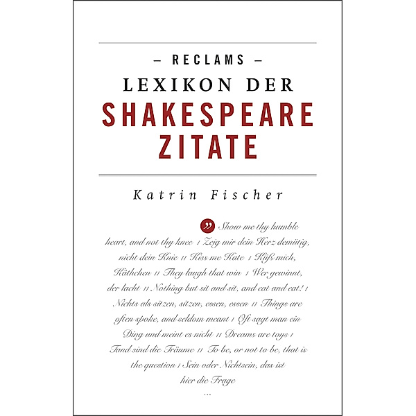 Reclams Lexikon der Shakespeare-Zitate, Katrin Fischer