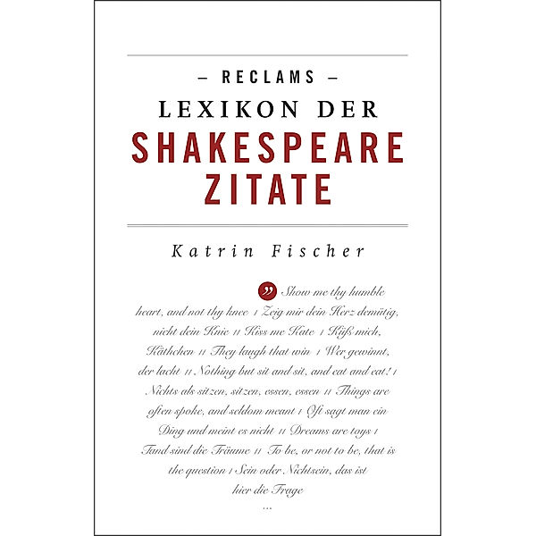 Reclams Lexikon der Shakespeare-Zitate, Katrin Fischer