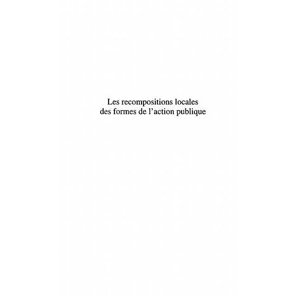 Recomposition locales des formes de l'action publique / Hors-collection, Collectif