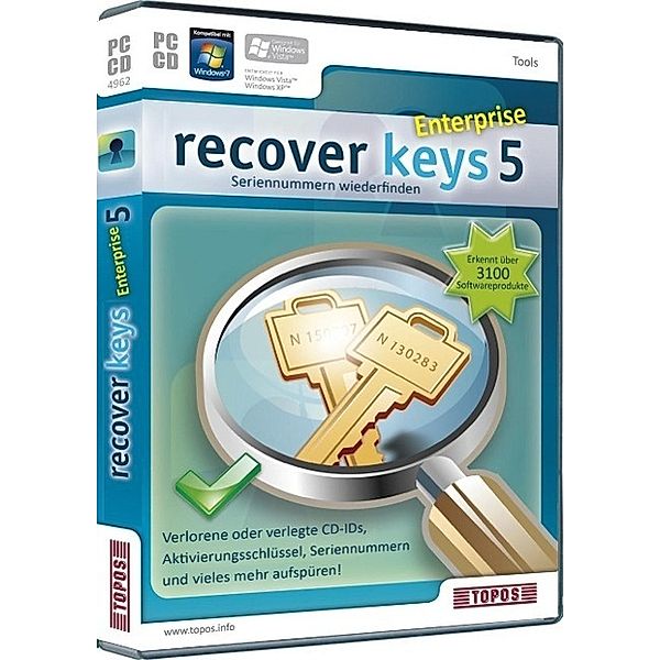 Recover Keys 5 Enterprise, CD-ROM