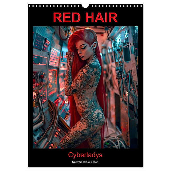 RED HAIR - Cyberladys (Wandkalender 2025 DIN A3 hoch), CALVENDO Monatskalender, Calvendo, thomas meinert