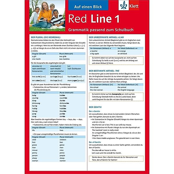 Red Line: Bd.1 Auf einen Blick: Grammatik passend zum Schulbuch, Sabine Schlimm