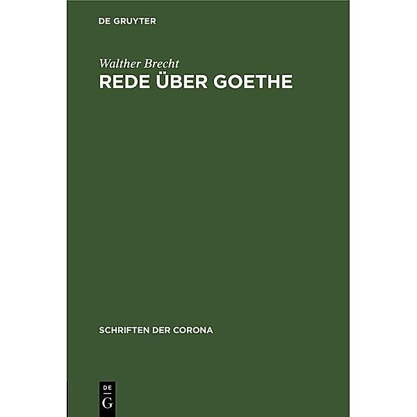 Rede über Goethe / Jahrbuch des Dokumentationsarchivs des österreichischen Widerstandes, Walther Brecht