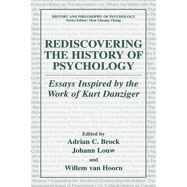 Rediscovering the History of Psychology / History and Philosophy of Psychology