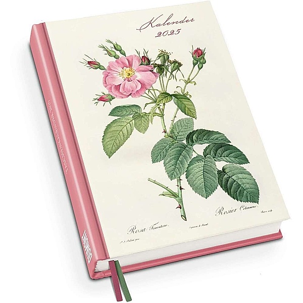 Redoutés Rosen Taschenkalender 2025 - Terminplaner mit Wochenkalendarium - Format 11,3 x 16,3 cm