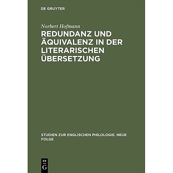 Redundanz und Äquivalenz in der literarischen Übersetzung, Norbert Hofmann