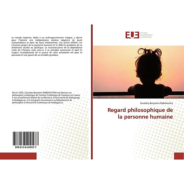 Regard philosophique de la personne humaine, Zaralahy Benjamin Rabehevitra