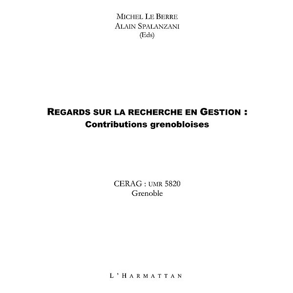 Regards sur la recherche en gestion / Hors-collection, Manuel Moreno Diaz