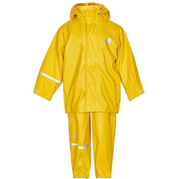 CeLaVi Regenanzug 2-teilig mit Kapuze in gelb
