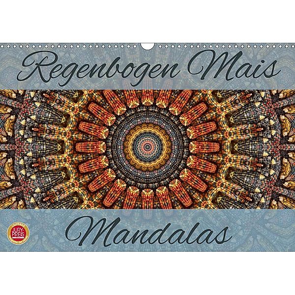 Regenbogen Mais Mandalas (Wandkalender 2021 DIN A3 quer), Martina Cross