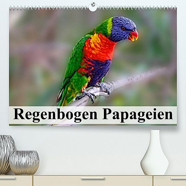 Regenbogen Papageien (Premium, hochwertiger DIN A2 Wandkalender 2023, Kunstdruck in Hochglanz), Elisabeth Stanzer