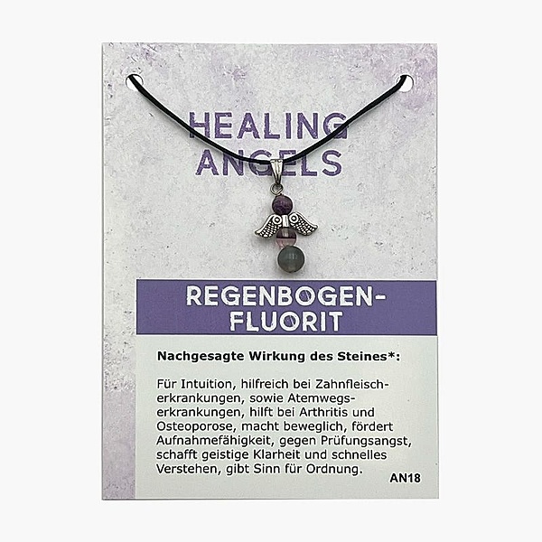 Regenbogenfluorit Minicard Healing Angels