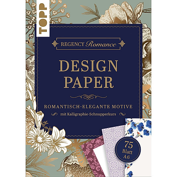 Regency Romance Design Paper Block A6, Clara Riemer