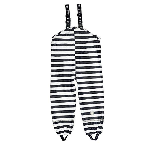 Steiff Regenhose STRIPES ALLOVER  mit Hosenträgern in navy/weiß (Größe: 86)