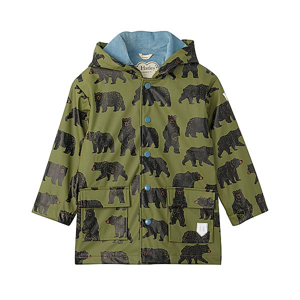 Hatley Regenjacke WILD BEARS in olive/dark green